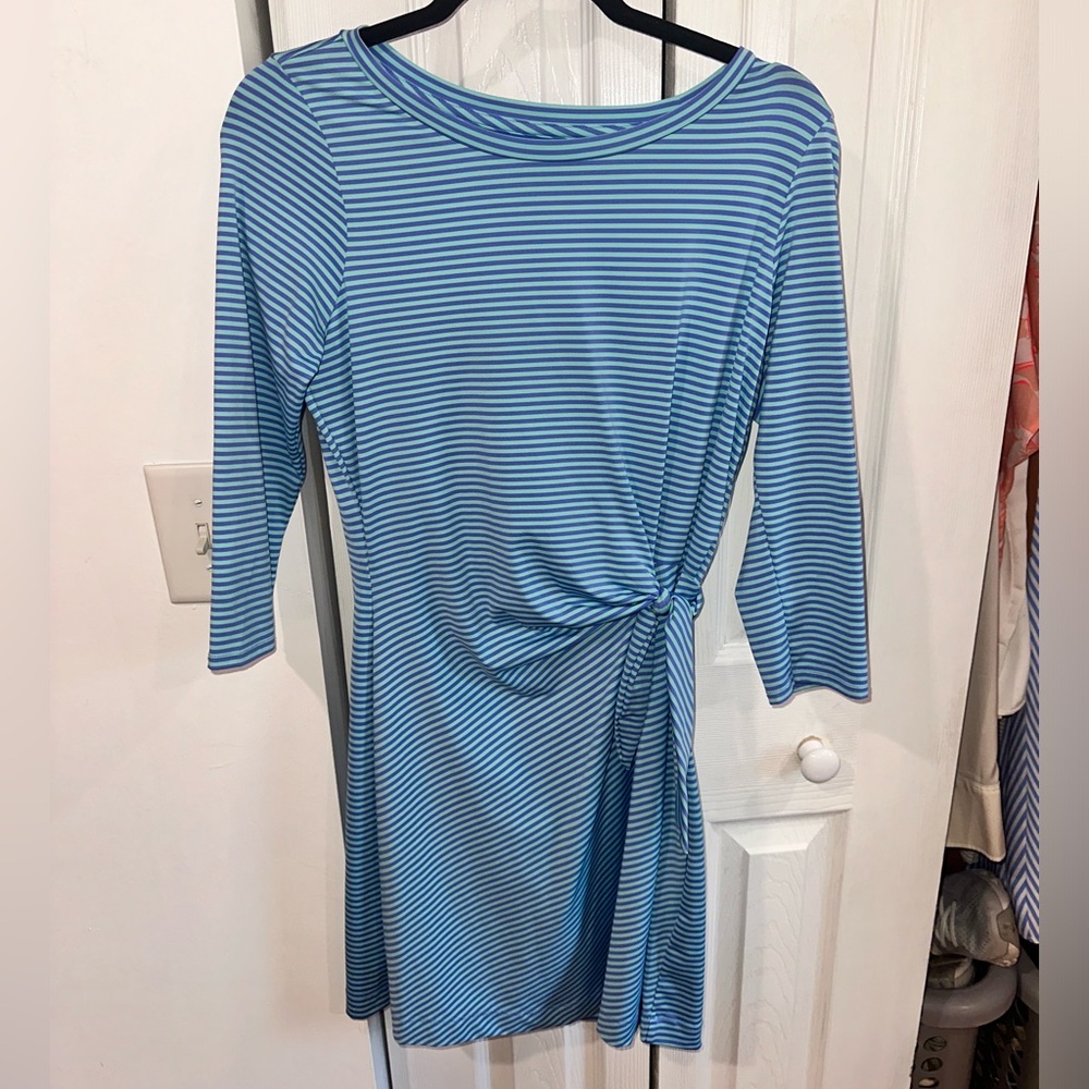 NWOT Vineyard Vines Sankaty Dress. Purple and Blue striped.